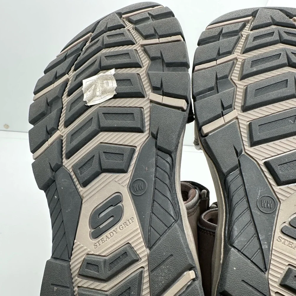 Skechers Men’s Relaxed Fit Tresmen Garo Chocolate Sandals #204105 Size 9 Wide - Picture 10 of 11